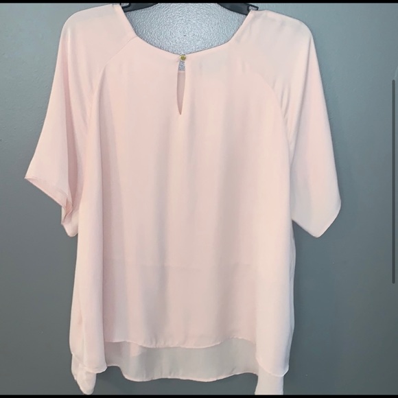 Metaphor Chiffon Blush Pink Layered Blouse XL - Picture 2 of 7